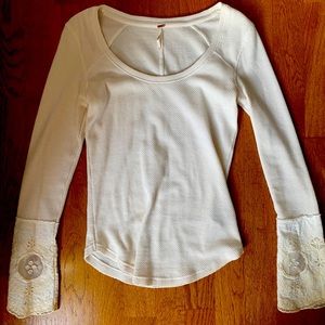 Free people bell sleeve Henley